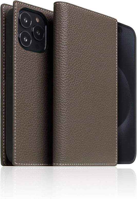 D8 Full Grain Leather Wallet Case for iPhone 15 Pro Max - [2-in-1] Handcrafted Detachable Diary Style with Magnetic MagSafe Back Cover, Gift Box Included (Etoffe Cream)