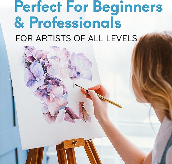 Mozart Premium Japanese Watercolor Paint Set - 40 Rich Colors with Metallic, Neon Pans - Artist-Quality Set for Adults, Kids & Students - Water Color - Metallic Watercolor Paints