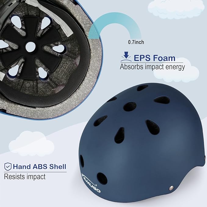 KAMUGO Kids Bike Helmet,Toddler Helmet Adjustable Kids Bicycle Helmet Girls Or Boys Ages 2-8/8-14 Years Old Multi-Sports for Cycling Skateboard Scooter