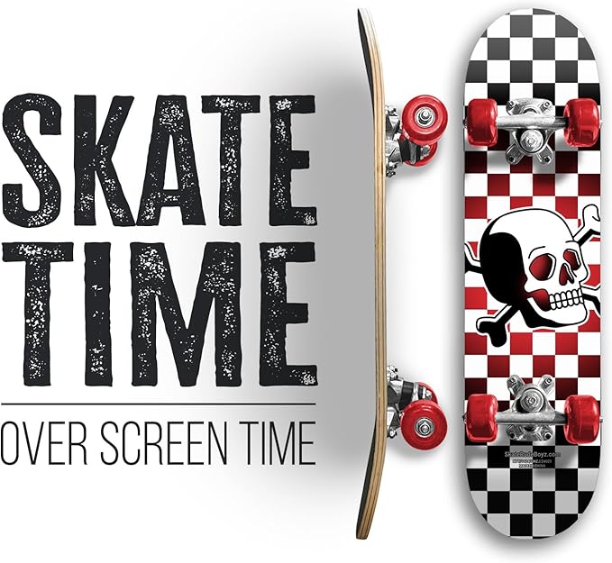 24 inch Rude Boyz Mini Cruiser Skateboard - Aluminium Trucks - Kids Skateboard Ages 5-8 Beginner - Skateboards for Kids