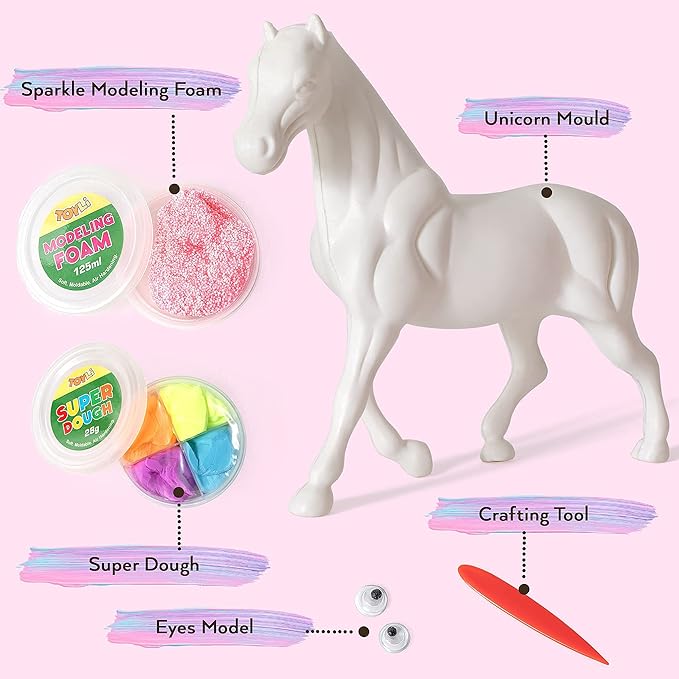 TOYLI Unicorn Modeling Art Kit - Unicorn Crafts for Kids 4-6