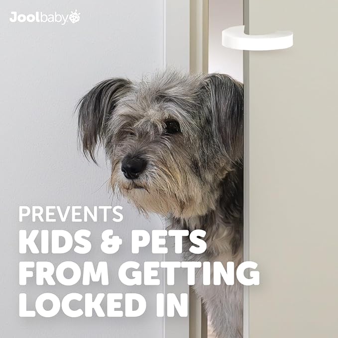 Jool Baby Door Pinch Guards (6 Pack) – Slam Preventer – Babyproof Doors to Avoid Pinched Fingers & Door Slamming, Keep Pets from Getting Locked in