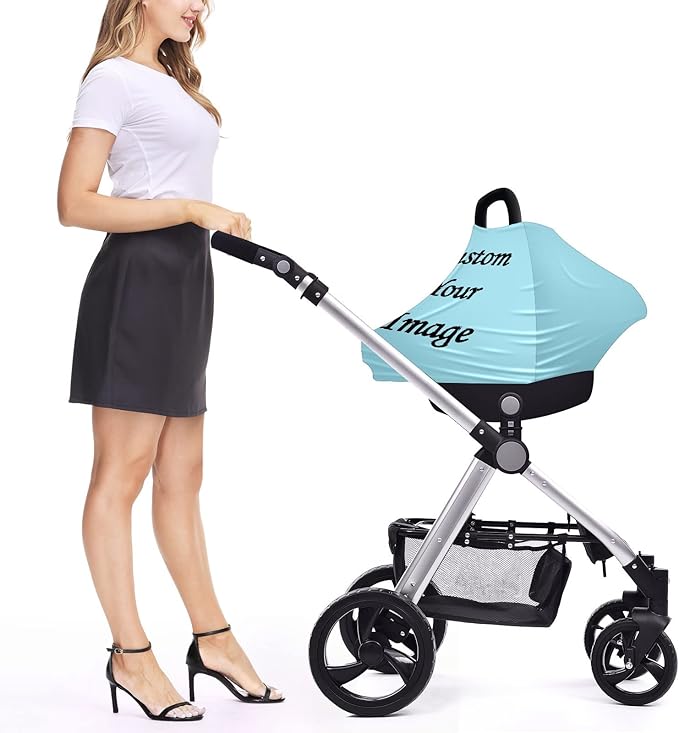 Baby Car Seat Stroller Cover Nursing Cover New Mom Breastfeeding Scarf Soft Stretchy Infant Carrier Cover Car Canopy Coverage