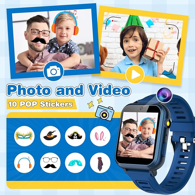 Cosjoype Smart Watch for Kids Age 4-12, 39 Games Touchscreen Boys Watch with Camera Music Player Pedometer Flashlight, Kids Toys Christmas Birthday Gifts for Boys Girls Age 5 6 7 8