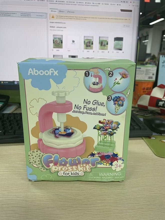 Aboofx Fabric Flower Bouquet Toys for Girls 3 4 5 6 7 8 Years Old, Flower Making Kit for Kids Age 3 4 5 6 7 8, Educational DIY Flowers Press Craft Kit Toy for Girls Birthday Holiday Party Xmas Gifts