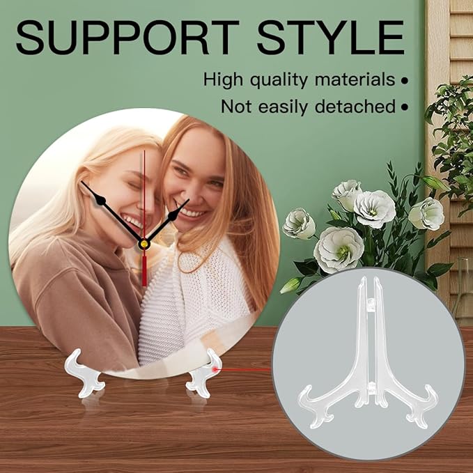 Generic Custom Clocks for Walls Personalized Clocks with Picture Silent Non Ticking Round Decoration for Kitchen Wedding Friend Family Lover, 12inch-30cm