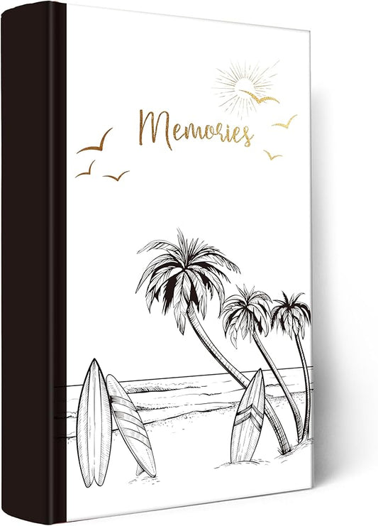 Holoary Travel Photo Album 4x6 - 300 Photos, Three Pictures Per Page, Memo Area, Beach & Vacation Memories