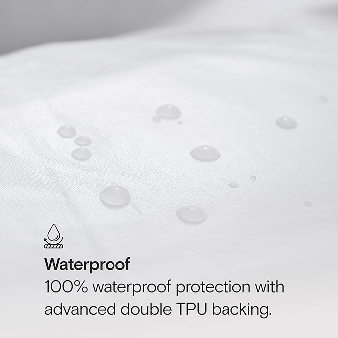 SIJO Mattress Protector, 100% Waterproof, Cooling, Ultra Soft, Noiseless, 16 inch Deep Pocket, Best Overall Mattress Protector Award Winner by Apartment Therapy (Twin)