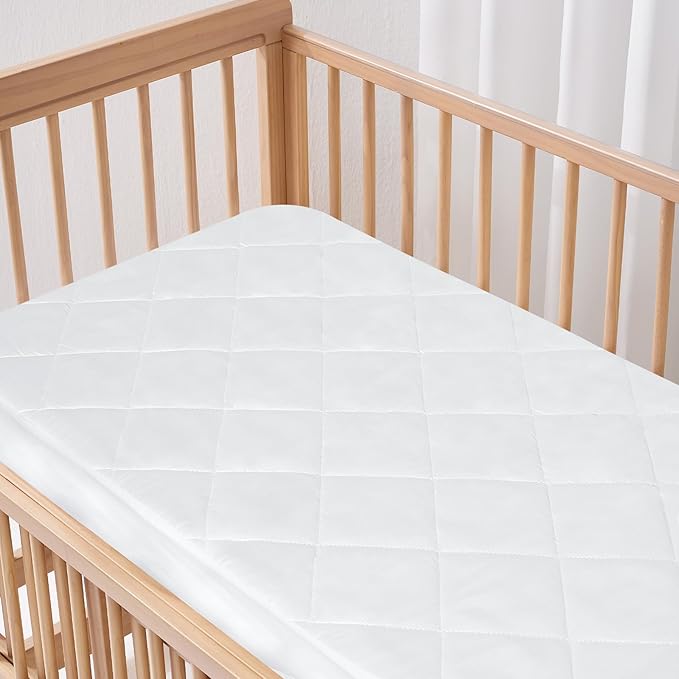 Mini Crib Mattress Protector Sheets Fitted Waterproof Mini Crib Mattress Protector Pad Cover White 2 Pack Quilted 38" x 24"