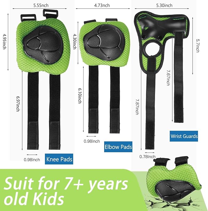 Kids Bike Helmet Set Adjustable Helmet for Ages 3-15 Kids Toddler Boys Girls Youth, Multi-Sport Bicycle Skateboarding Football Rollerskating Scooter Rollerblade Balance Bike Helmets