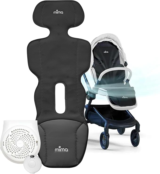 Stroller Cooling Pad with USB Fan | Ultra-Breathable Mesh Seat Liner | External Battery Design for Baby Safety | Universal Fit for 0-4 Years | for Hot Days & Summer