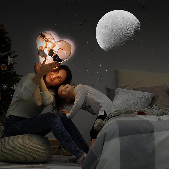 Orzorz Slide Discs Star Projector Galaxy Light Home Planetarium Projector (Work Star Projector) (Moon)