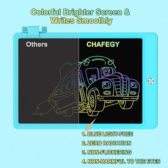 10.5 Inch LCD Writing Tablet for Kids, Colorful Toddler Doodle Board - Erasable Drawing Pad, Educational Learning Toy for Ages 3-8 - Valentine's Day Christmas Birthday Gifts (10.5 Inch, Blue)
