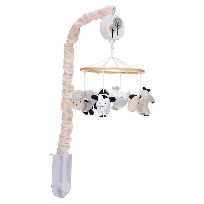 Lambs & Ivy Baby Farm Animals Musical Baby Crib Mobile Soother Toy