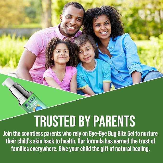 Dr. Nice’s Bye-Bye Bug Bite - Soothing Bug and Mosquito Bite Itch | All Natural | Kid Friendly Self Application | Hydrogel for Bites, Irritation, Skin Discomfort | Soothe Refresh Calm Cool (30 ML)
