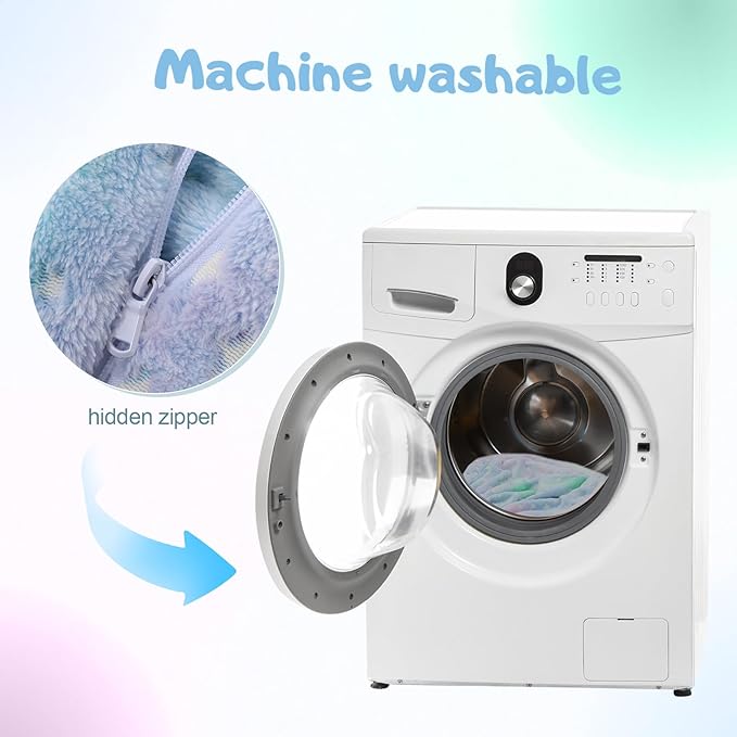 COMAX Kids Bean Bag Chair Turn into Beanbag Bed, Unicorn Toddler Bean Chair for Girl Boy Sleeping, Lazy Children Sofa Couch with Filler, Convertible Child Floor Mattress, Colorful Star