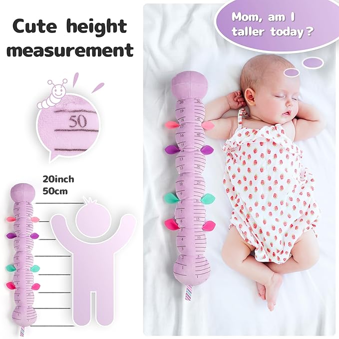 Sumobaby Infant Baby Musical Multi-Sensory Caterpillar, Stuffed Animal Activity Soft Toys, for Tummy Time Newborn 0-3-6-12 Months Girls, Purple