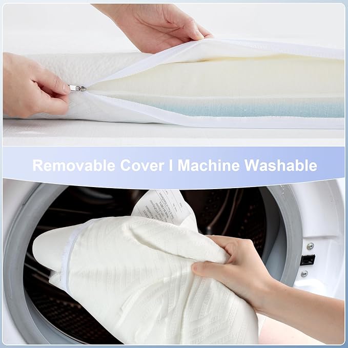 NeoBorn Pack and Play Mattress, 38 x 26 Pack N Play Mattress for Babies and Toddlers, Dual Sided Comfort Gel Memory Foam Mattress with Removable Breathable Soft Tencel Cover