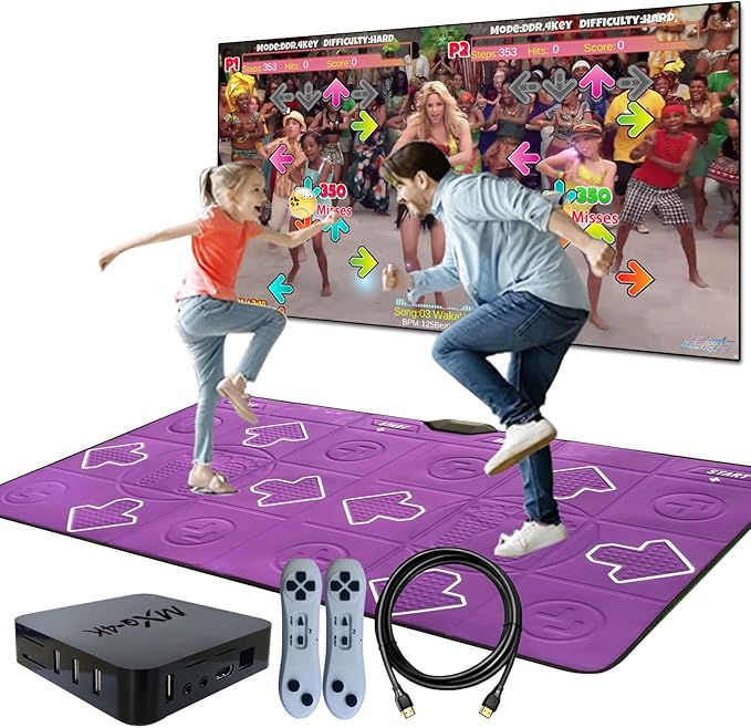Dance Mat for Kids and Adults, Double User Wireless Dance Pad Game for TV, Exercise Dancing Mat for Family Games,Gifts Ideas for Girls and Boys
