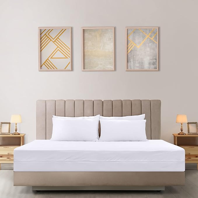 Utopia Bedding Zippered Mattress Encasement Full Size (Pack of 4), 100% Waterproof, Dust Mite and Bed Bug Proof Mattress Protector, Absorbent 6-Sided Mattress Cover