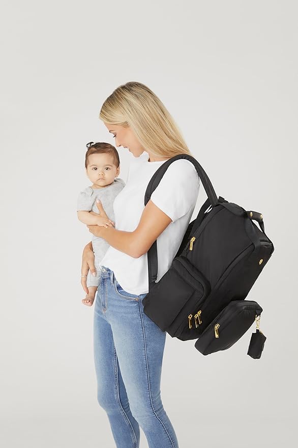 Huggies Signature Hug Pack Diaper Backpack, Cognac Leather, O/S