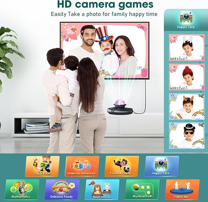 FWFX Dance Mat for TV Games - Wireless Musical Electronic Dance Pad for Kids & Adults, 2-Player Indoor Active Exercise Game for Family Parties, Birthday for Boys and Girls