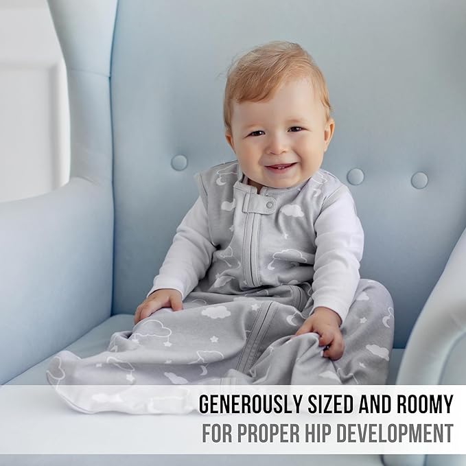 Mama Cheetah Baby Sleep Sack 2.5 TOG, Organic Cotton Wearable Blanket with Two-Way Zipper, Swaddle Transition Baby Sleeping Bag for Newborn Infant Toddler Boy Girl, 0-6 Months