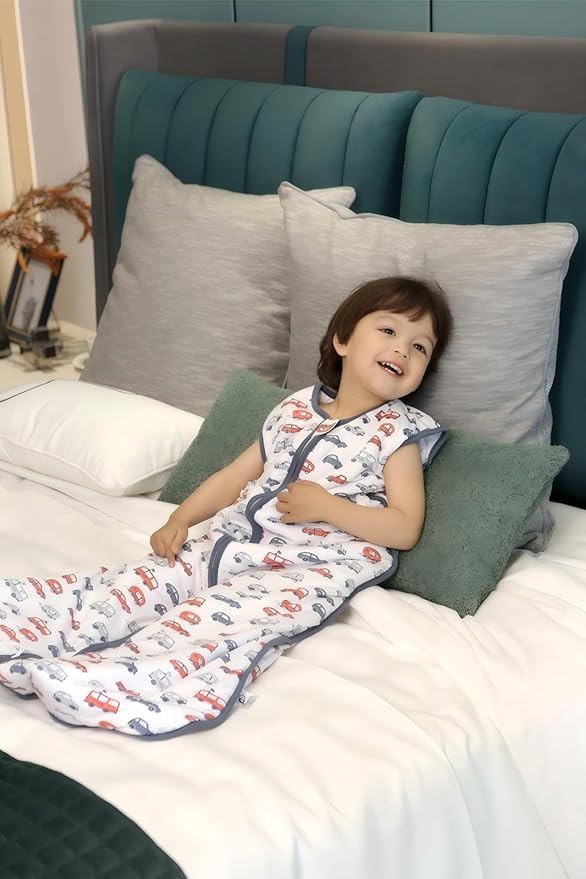 Baby Sleep Sack 2-4 T 95% Rayon from Bamboo 5% Spandex Boys & Girls Wearable Blanket 1.0 TOG Toddler Sleeping Sack 2- Way Zipper X-Large