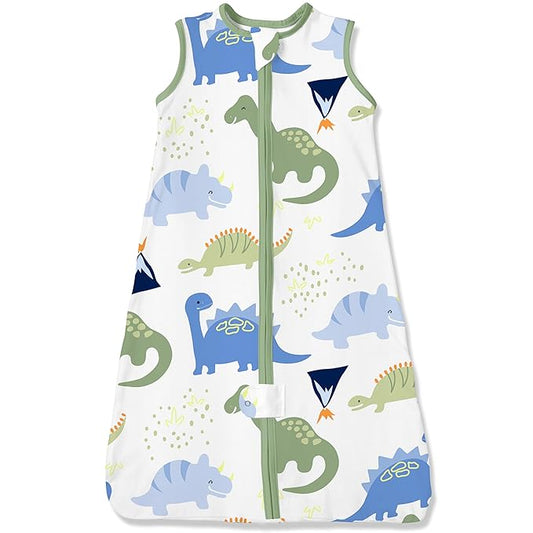TotAha Dinosaur Toddler Sleep Sack 2T-3T-4T, 0.5 TOG Summer Light Sleeping Sacks, Soft Wearable Blanket Baby Sleep Bag with 2-way Zipper, X-Large