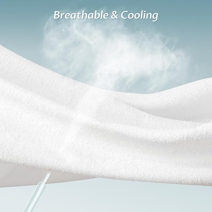 California King Size Waterproof Mattress Protector Fitted Terry Mattress Pad Cover with Deep Pocket Up to 18''