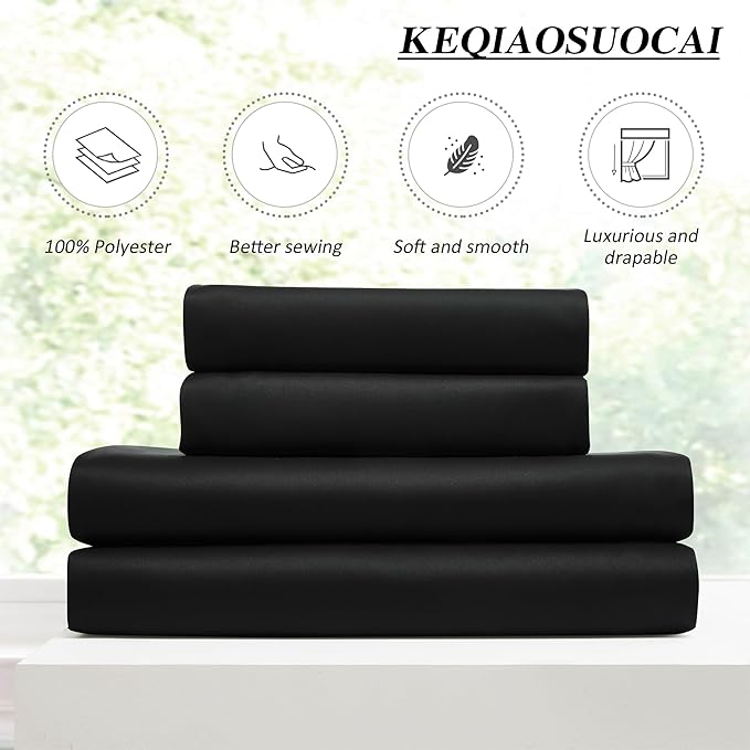 KEQIAOSUOCAI Extra Wide Black Pinch Pleated Curtains 100 x 102, Thermal Insulated Noise Cancelling Living Room Drapes 102 inches Long, Patio Sliding Glass Door Window Curtain 2 Panels