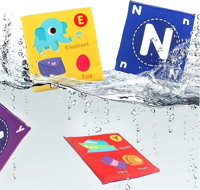 Early Childhood Enlightenment Book 26 Pieces Toddler Soft Alphabet ABC Letter Number Flash Cards Baby Soft Cloth Bath Books Infant Crinkle First Books Toys Sensory Books Learning Flashcards (Number)