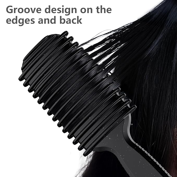 Curl Defining Brush, Curly Hair Brush, Slick Back Hair Brush, For Combing and Shaping Curls in All Hairstyles to Reduce Pulling (Black)