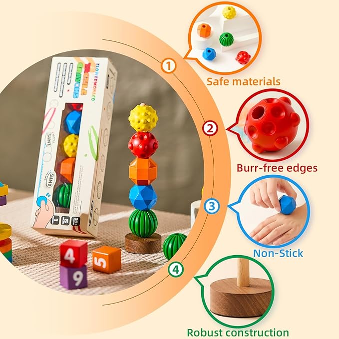 Lebze 5 Colors Educational Crayons Washable for Boys Girls Toddlers, Jumbo Non-Stick Kids Crayons, Easy to Hold Stacking & Sorting Sensory Toys Preschool Learning Ages 2+ Flower Monaco