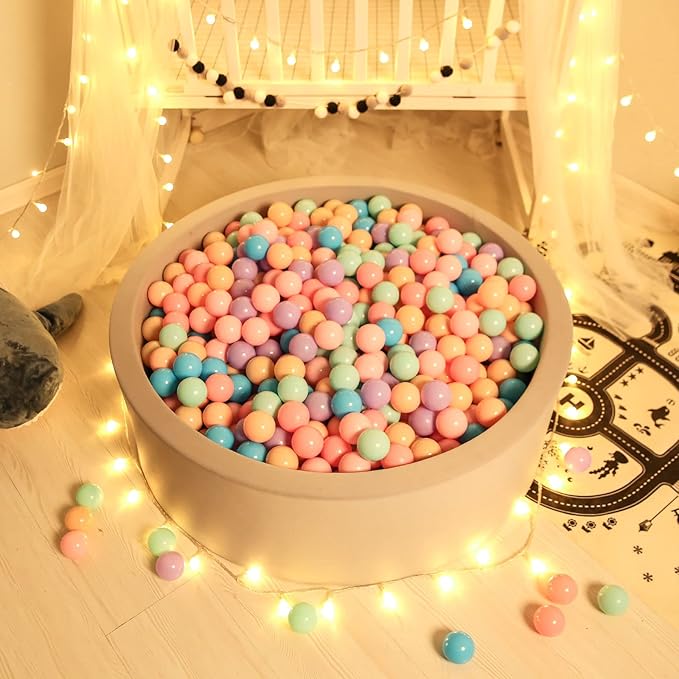 GOGOSO Ball Pits Balls for Toddlers Pack of 50 100 200 Plastics Shape Ball Non-Phthalate Non-BPA Non-Toxic 2.2-Inch Crush Proof Play Balls