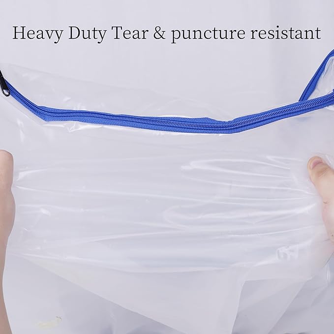 Queen Mattress Bag for Moving and Storage Cover -5 Mil Zipper Plastic Waterproof Mattress Storage Bag,82x62x14 inches,1 Pack