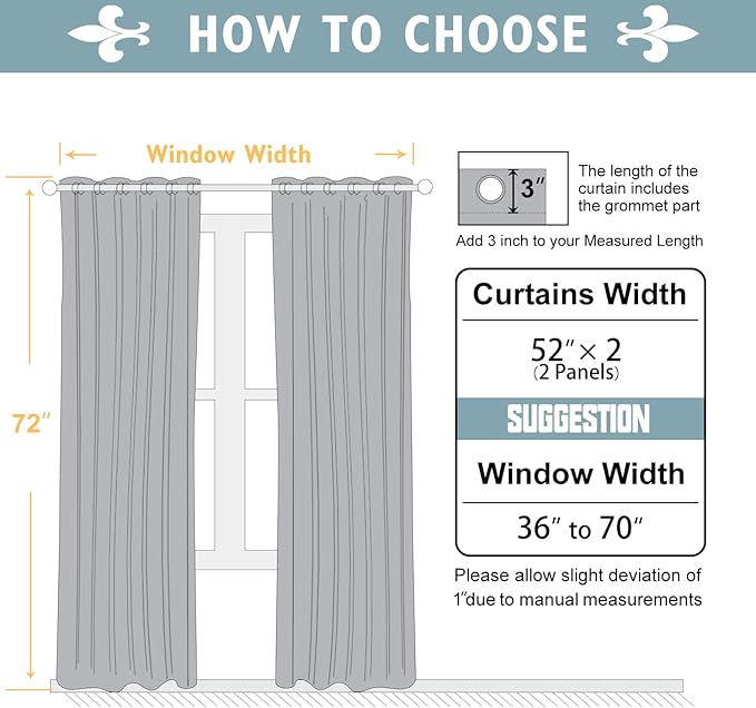 ChrisDowa 100% Blackout Curtains for Bedroom with Black Liner, 2 Thick Layers Total Blackout Thermal Insulated Grommet Window Curtains 2 Panels Set (Beige, 52 x 72 Inch)
