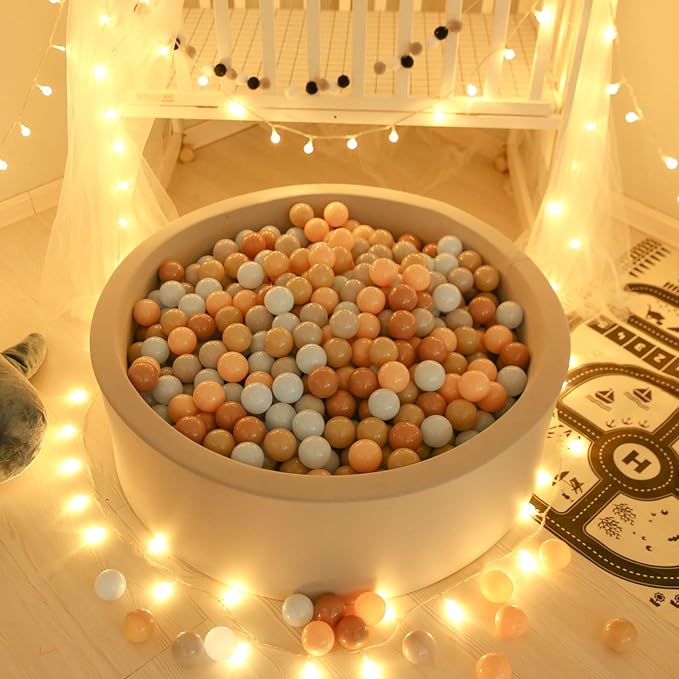 GOGOSO Ball Pits Balls for Toddlers Pack of 50 100 200 Plastics Shape Ball Non-Phthalate Non-BPA Non-Toxic 2.2-Inch Crush Proof Play Balls