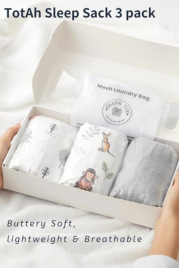 TotAha Baby Sleep Sack 15-18-24 Months Babies Wearable Blanket Buttery Soft Sleepsacks 2-way Zipper Light Sleeping Bag 0.5 TOG, 3-Pack