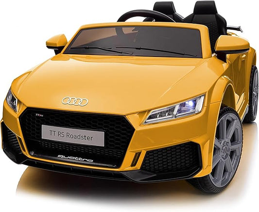 Electric Car for Kids, Licensed Audi 6V Kids Ride on Car Toy for Toddlers with Remote - Yellow