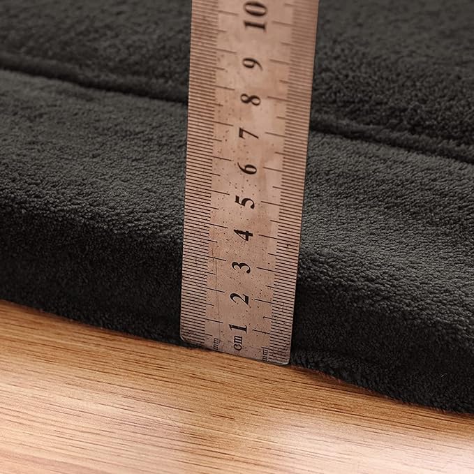 MAXYOYO Baby Play Mat, 1.2" Thick Memory Foam Soft Padded Carpet with Non-Slip Backing, 5x7 ft Japanese Tatami Rug Living Room for Kids, Toddler, Children, Nusery(Black)