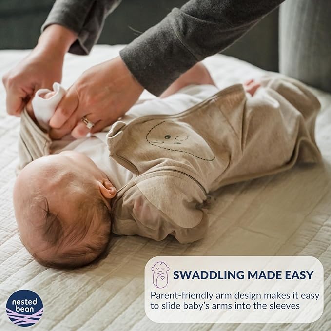 Nested Bean Air 6-in-1 Adaptable Baby Sleep Sack - Unweighted - Comfort & Safety for Natural Sleep, Preferred Arm Position Reduces Startle Reflex, Better for Baby, NB (7-13lbs) Soft Pink