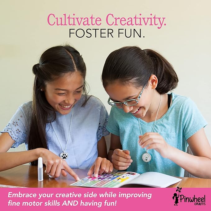 Pinwheel Crafts Pendant Jewelry Making Kit for Girls 8-12+ Years, Necklace and Bracelet Making Kit for Kids – Single Craft to Create Multiple Necklace & Bracelet for Teens with 200 Designs