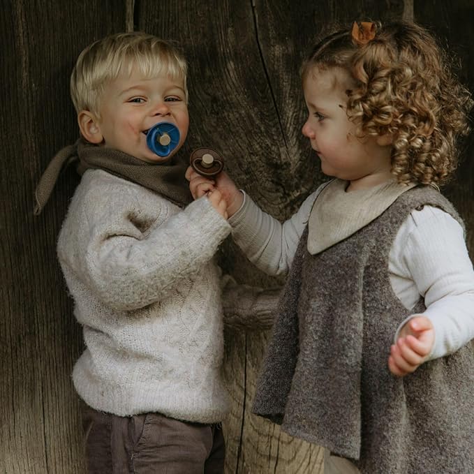 FRIGG Natural Rubber Baby Pacifier 6-Pack Endless Sea | Made in Denmark | BPA-Free (0-6 Months)