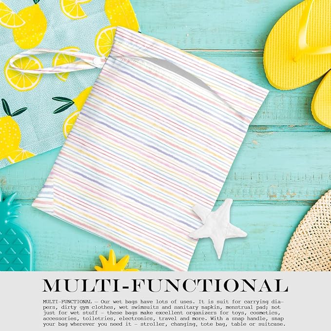 Wet Bag, Wet Dry Bag, Wet Bag for Swimsuit, Travel, Beach, Pool, Diapers, Dirty Yoga Gym Clothes, Makeup Bag, Waterproof Tropical Palm Leaves Decor Jungle Palm Leaf Favors