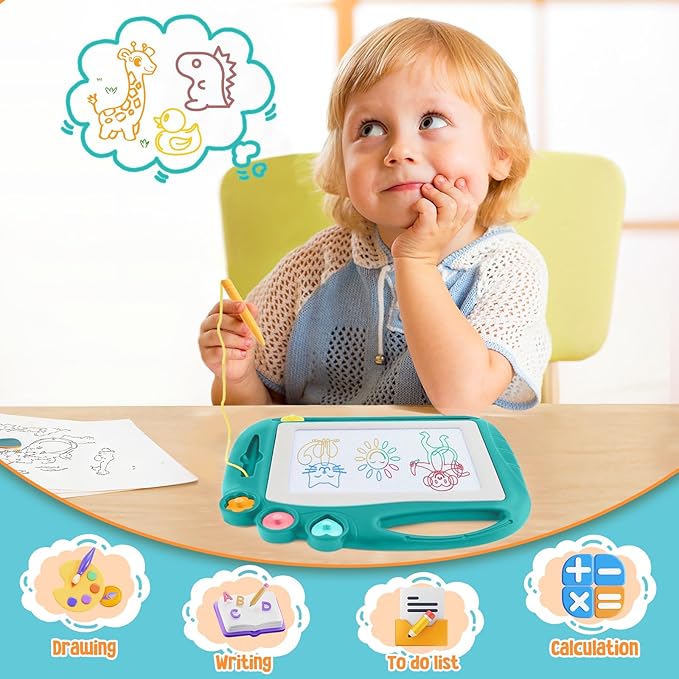 Magnetic Drawing Board, Toddler Toys for Age 1 2 3 Boys Girls, Toddler Drawing Board, Birthday Easter Christmas Halloween Kids Toy Gifts for Boys and Girls