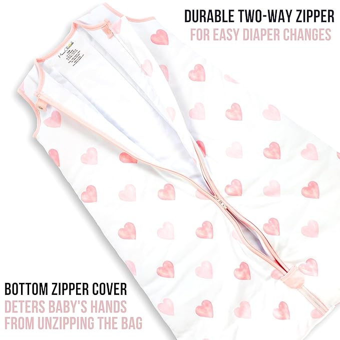 Mama Cheetah Baby Sleep Sack 2.5 TOG, Winter Baby Sleeping Bag with 2-Way Zipper, Organic Cotton Swaddle Transition Wearable Blanket for Boy Girl Infant Toddler, 12-18 Months, 1-Pack