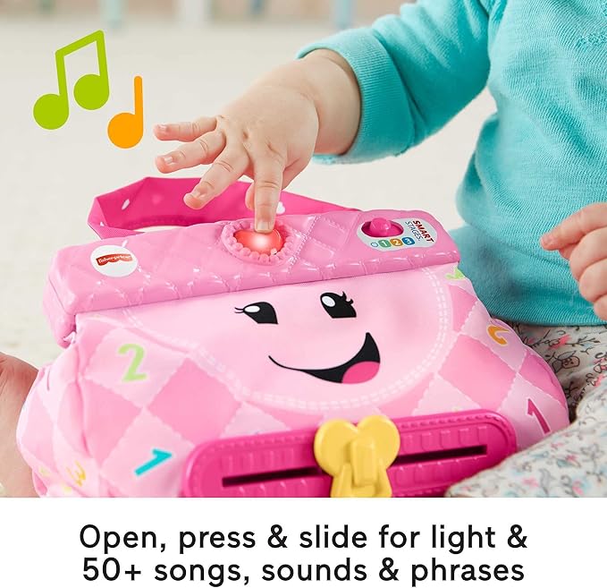 Fisher-Price Baby & Toddler Toy Laugh & Learn My Smart Purse with Lights, Learning Songs & 5 Accessories for Infants Ages 6+ Months