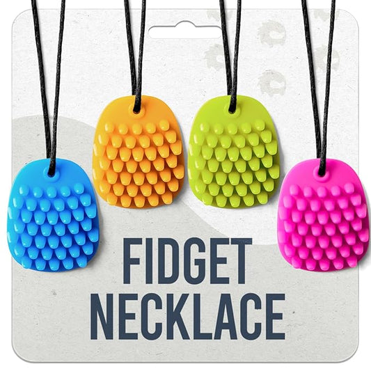 Chewy Necklace Sensory Aid for Kids, Ideal Teething Toy Made from Soft, Smooth, Food-Grade Silicone for Relief and Stimulation. Provides Comfort and Gentle Support for Children.