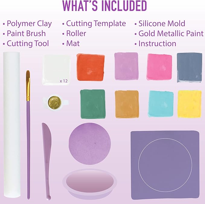 Make Your Own Clay Jewelry Bowls Arts and Crafts Kit for Girls Kids Ages 8 9 10 11 12 Years Old